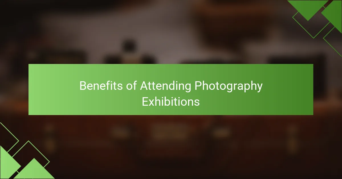 Benefits of Attending Photography Exhibitions